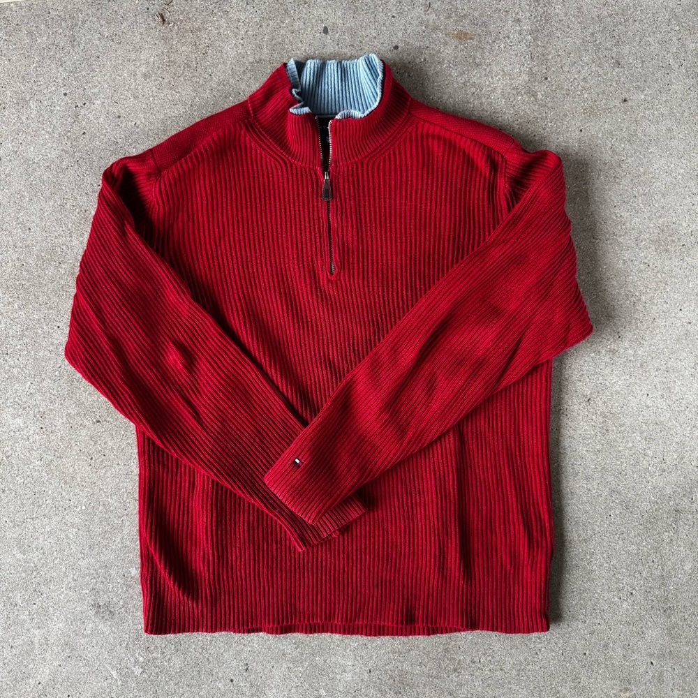 Tommy Hilfiger Red Quarterzip